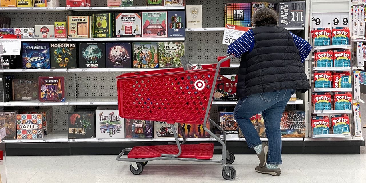 Target earnings exceed expectations.  The arrow goes up.